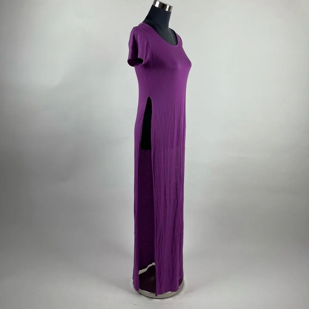 High Slit Purple Maxi Top - Picture 4 of 6